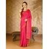 Generic Women's Vichitra Swiroshki Butta Saree With Unstitched Blouse (Pink, 5-6 Mtrs)