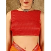 Generic Women's Vichitra Swiroshki Butta Saree With Unstitched Blouse (Yellow, 5-6 Mtrs)