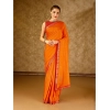 Generic Women's Vichitra Swiroshki Butta Saree With Unstitched Blouse (Yellow, 5-6 Mtrs)