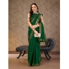 Generic Women's Vichitra Swiroshki Butta Saree With Unstitched Blouse (Green, 5-6 Mtrs)