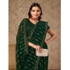 Generic Women's Zomto Laheriya Saree With Unstitched Blouse (Green, 5-6 Mtrs)