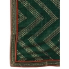 Generic Women's Zomto Zig Zag Saree With Unstitched Blouse (Green, 5-6 Mtrs)