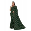 Generic Women's Zomto Bandhini Saree With Unstitched Blouse (Green, 5-6 Mtrs)