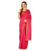 Generic Women's Vichitra Swiroshki Butta Saree With Unstitched Blouse (Pink, 5-6 Mtrs)
