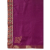 Generic Women's Vichitra Swiroshki Butta Saree With Unstitched Blouse (Wine, 5-6 Mtrs)