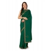 Generic Women's Vichitra Swiroshki Butta Saree With Unstitched Blouse (Green, 5-6 Mtrs)
