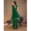 Generic Women's Vichitra Swiroshki Butta Saree With Unstitched Blouse (Green, 5-6 Mtrs)