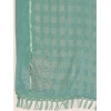 Generic Women's Chiffon Fabric Line Saree With Unstitched Blouse (Turquoise green, 5-6 Mtrs)