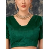 Generic Women's Vichitra Bandhini Saree With Unstitched Blouse (Green, 5-6 Mtrs)