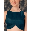 Generic Women's Vichitra Bandhini Saree With Unstitched Blouse (Blue, 5-6 Mtrs)