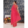 Generic Women's Vichitra Bandhini Saree With Unstitched Blouse (Pink, 5-6 Mtrs)