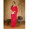 Generic Women's Zomto Laheriya Saree With Unstitched Blouse (Rani, 5-6 Mtrs)