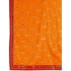 Generic Women's Zomto Laheriya Saree With Unstitched Blouse (Yellow, 5-6 Mtrs)