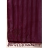 Generic Women's Chiffon Fabric Line Saree With Unstitched Blouse (Purple, 5-6 Mtrs)