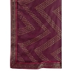 Generic Women's Zomto Zig Zag Saree With Unstitched Blouse (Wine, 5-6 Mtrs)