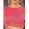Generic Women's Zomto Printed Saree With Unstitched Blouse (Pink, 5-6 Mtrs)