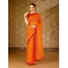 Generic Women's Zomto Bandhini Saree With Unstitched Blouse (Yellow, 5-6 Mtrs)