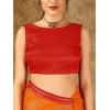 Generic Women's Zomto Bandhini Saree With Unstitched Blouse (Yellow, 5-6 Mtrs)