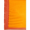 Generic Women's Vichitra Plain Saree With Unstitched Blouse (Yellow, 5-6 Mtrs)