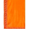 Generic Women's Vichitra Swiroshki Butta Saree With Unstitched Blouse (Yellow, 5-6 Mtrs)
