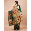 Generic Women's PC Vichitra Floral Printed Saree With Unstitched Blouse (Multicolor, 5-6 Mtrs)