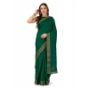 Generic Women's Vichitra Swiroshki Butta Saree With Unstitched Blouse (Green, 5-6 Mtrs)