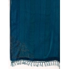 Generic Women's Chiffon Fabric Line Saree With Unstitched Blouse (Blue, 5-6 Mtrs)