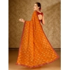 Generic Women's Zomto Laheriya Saree With Unstitched Blouse (Yellow, 5-6 Mtrs)