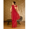 Generic Women's Zomto Laheriya Saree With Unstitched Blouse (Red, 5-6 Mtrs)