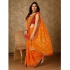 Generic Women's Zomto Zig Zag Saree With Unstitched Blouse (Yellow, 5-6 Mtrs)