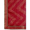 Generic Women's Zomto Zig Zag Saree With Unstitched Blouse (Maroon, 5-6 Mtrs)
