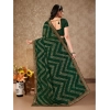 Generic Women's Zomto Zig Zag Saree With Unstitched Blouse (Green, 5-6 Mtrs)