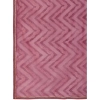 Generic Women's Linen Zig Zag Saree With Unstitched Blouse (Purple, 5-6 Mtrs)