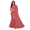 Generic Women's Linen Gola Printed Saree With Unstitched Blouse (Light Pink, 5-6 Mtrs)