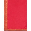 Generic Women's Vichitra Plain Saree With Unstitched Blouse (Pink, 5-6 Mtrs)