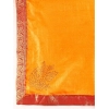 Generic Women's Vichitra Swiroshki Butta Saree With Unstitched Blouse (Yellow, 5-6 Mtrs)