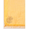 Generic Women's Chiffon Fabric Line Saree With Unstitched Blouse (Yellow, 5-6 Mtrs)