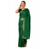 Generic Women's Vichitra Bandhini Saree With Unstitched Blouse (Green, 5-6 Mtrs)