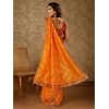 Generic Women's Zomto Zig Zag Saree With Unstitched Blouse (Yellow, 5-6 Mtrs)