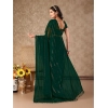 Generic Women's Chiffon Fabric Line Saree With Unstitched Blouse (Green, 5-6 Mtrs)