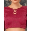 Generic Women's Chiffon Fabric Line Saree With Unstitched Blouse (Pink, 5-6 Mtrs)