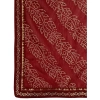 Generic Women's Zomto Bandhini Saree With Unstitched Blouse (Maroon, 5-6 Mtrs)