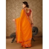 Generic Women's Zomto Bandhini Saree With Unstitched Blouse (Yellow, 5-6 Mtrs)