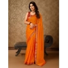 Generic Women's Zomto Bandhini Saree With Unstitched Blouse (Yellow, 5-6 Mtrs)