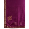 Generic Women's Vichitra Swiroshki Butta Saree With Unstitched Blouse (Wine, 5-6 Mtrs)