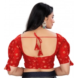 Generic Women's Jimmy Choo Embroidery Readymade Blouse (Red, Size: Free Size)