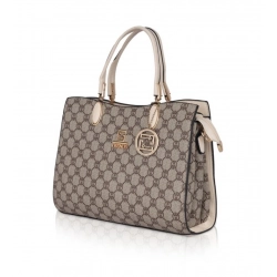 Generic Women's Faux Leather Printed Handbag (Beige)