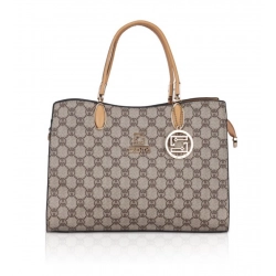 Generic Women's Faux Leather Printed Handbag (Camel)