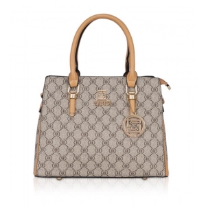 Generic Women's Faux Leather Printed Handbag (Camel)