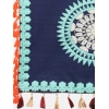 Generic Women's Cotton Embroidered Dupatta (Navyblue, Length: 0.5 to 1 Mtr)